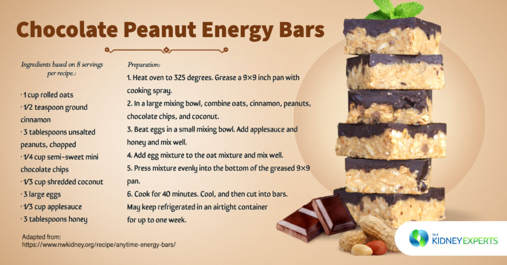 the kidney experts chocolate peanut energy bars